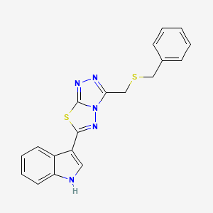 3-{3-[(benzylsulfanyl)methyl][1,2,4]triazolo[3,4-b][1,3,4]thiadiazol-6-yl}-1H-indole