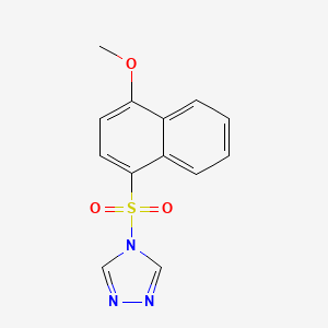 molecular formula C13H11N3O3S B13364704 4-[(4-methoxy-1-naphthyl)sulfonyl]-4H-1,2,4-triazole 