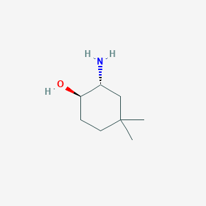 molecular formula C8H17NO B13364718 (1R,2R)-2-Amino-4,4-dimethylcyclohexan-1-ol 