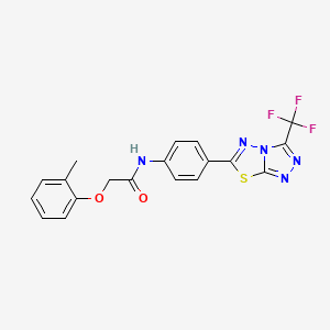 2-(2-methylphenoxy)-N-{4-[3-(trifluoromethyl)[1,2,4]triazolo[3,4-b][1,3,4]thiadiazol-6-yl]phenyl}acetamide