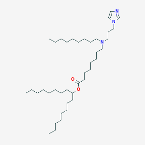 molecular formula C40H77N3O2 B13364808 Heptadecan-9-yl 8-((3-(1H-imidazol-1-yl)propyl)(nonyl)amino)octanoate 