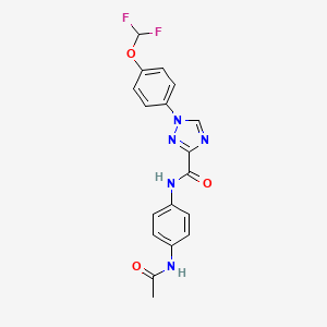 N-[4-(acetylamino)phenyl]-1-[4-(difluoromethoxy)phenyl]-1H-1,2,4-triazole-3-carboxamide