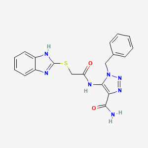 5-{[(1H-benzimidazol-2-ylthio)acetyl]amino}-1-benzyl-1H-1,2,3-triazole-4-carboxamide