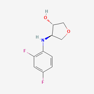 molecular formula C10H11F2NO2 B13364873 (3S,4R)-4-[(2,4-difluorophenyl)amino]oxolan-3-ol 