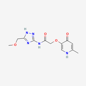 2-[(4-hydroxy-6-methylpyridin-3-yl)oxy]-N-[3-(methoxymethyl)-1H-1,2,4-triazol-5-yl]acetamide