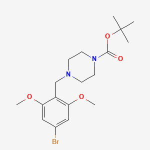 molecular formula C18H27BrN2O4 B13364937 tert-Butyl 4-(4-bromo-2,6-dimethoxybenzyl)piperazine-1-carboxylate 