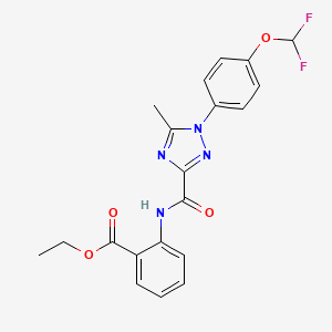 ethyl 2-[({1-[4-(difluoromethoxy)phenyl]-5-methyl-1H-1,2,4-triazol-3-yl}carbonyl)amino]benzoate