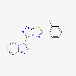 3-[6-(2,4-Dimethylphenyl)[1,2,4]triazolo[3,4-b][1,3,4]thiadiazol-3-yl]-2-methylimidazo[1,2-a]pyridine