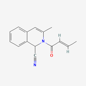 2-(2-Butenoyl)-3-methyl-1,2-dihydro-1-isoquinolinecarbonitrile