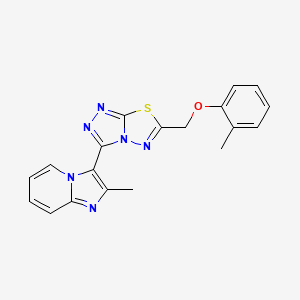 2-Methyl-3-{6-[(2-methylphenoxy)methyl][1,2,4]triazolo[3,4-b][1,3,4]thiadiazol-3-yl}imidazo[1,2-a]pyridine