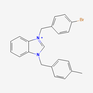 1-(4-bromobenzyl)-3-(4-methylbenzyl)-3H-benzimidazol-1-ium