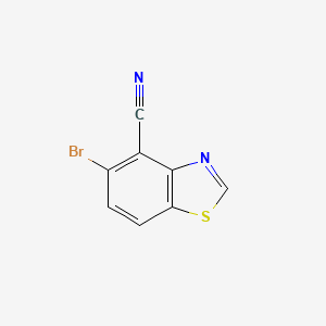 molecular formula C8H3BrN2S B13365009 5-Bromobenzo[d]thiazole-4-carbonitrile 