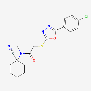 2-((5-(4-Chlorophenyl)-1,3,4-oxadiazol-2-yl)thio)-N-(1-cyanocyclohexyl)-N-methylacetamide