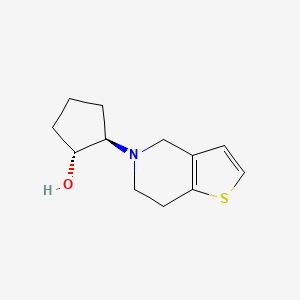 molecular formula C12H17NOS B13365045 (1R,2R)-2-(6,7-Dihydrothieno[3,2-c]pyridin-5(4H)-yl)cyclopentan-1-ol 