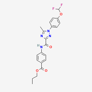 propyl 4-[({1-[4-(difluoromethoxy)phenyl]-5-methyl-1H-1,2,4-triazol-3-yl}carbonyl)amino]benzoate