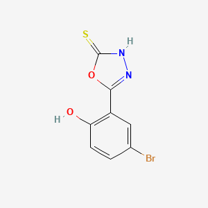 4-Bromo-2-(5-sulfanyl-1,3,4-oxadiazol-2-yl)phenol