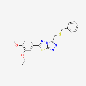 3-[(Benzylsulfanyl)methyl]-6-(3,4-diethoxyphenyl)[1,2,4]triazolo[3,4-b][1,3,4]thiadiazole