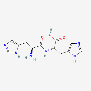 molecular formula C12H16N6O3 B1336511 组氨酰组氨酸 CAS No. 306-14-9