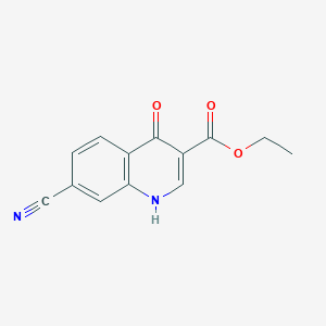 molecular formula C13H10N2O3 B13365123 Ethyl 7-Cyano-4-oxo-1,4-dihydroquinoline-3-carboxylate 