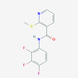 molecular formula C13H9F3N2OS B13365125 2-(Methylthio)-N-(2,3,4-trifluorophenyl)nicotinamide 