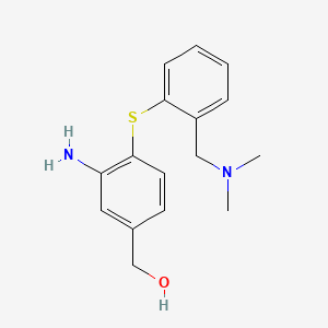 molecular formula C16H20N2OS B13365131 [3-Amino-4-(2-dimethylaminomethyl-phenylsulfanyl)-phenyl]-methanol 