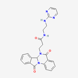 3-(5,11-dioxo-6a,11-dihydroisoindolo[2,1-a]quinazolin-6(5H)-yl)-N-[2-(2-pyrimidinylamino)ethyl]propanamide