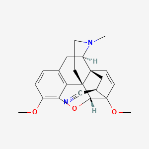 molecular formula C22H24N2O3 B13365151 11,15-Dimethoxy-5-methyl-13-oxa-5-azahexacyclo[13.2.2.1~2,8~.0~1,6~.0~2,14~.0~12,20~]icosa-8(20),9,11,18-tetraene-16-carbonitrile 