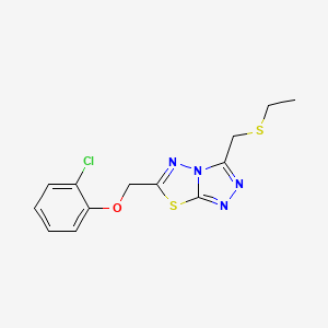 6-[(2-Chlorophenoxy)methyl]-3-[(ethylsulfanyl)methyl][1,2,4]triazolo[3,4-b][1,3,4]thiadiazole