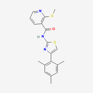 N-(4-Mesitylthiazol-2-yl)-2-(methylthio)nicotinamide