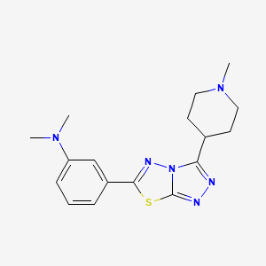 N,N-dimethyl-3-[3-(1-methyl-4-piperidinyl)[1,2,4]triazolo[3,4-b][1,3,4]thiadiazol-6-yl]aniline