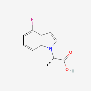 molecular formula C11H10FNO2 B13365224 (S)-2-(4-Fluoro-1H-indol-1-yl)propanoic acid 