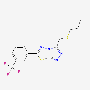 3-[(Propylsulfanyl)methyl]-6-[3-(trifluoromethyl)phenyl][1,2,4]triazolo[3,4-b][1,3,4]thiadiazole