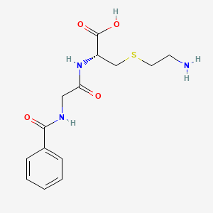 molecular formula C14H19N3O4S B1336525 Hippuryl-Cys(2-aminoethyl)-OH 