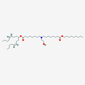 molecular formula C44H83NO5 B13365292 (5Z,12Z)-Heptadeca-5,12-dien-9-yl 8-((2-hydroxyethyl)(8-(nonyloxy)-8-oxooctyl)amino)octanoate 