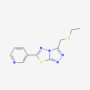 Ethyl [6-(3-pyridinyl)[1,2,4]triazolo[3,4-b][1,3,4]thiadiazol-3-yl]methyl sulfide