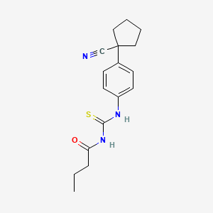 N-{[4-(1-cyanocyclopentyl)phenyl]carbamothioyl}butanamide