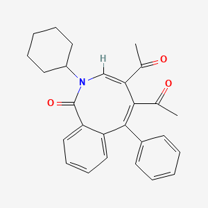 4,5-diacetyl-2-cyclohexyl-6-phenyl-2-benzazocin-1(2H)-one