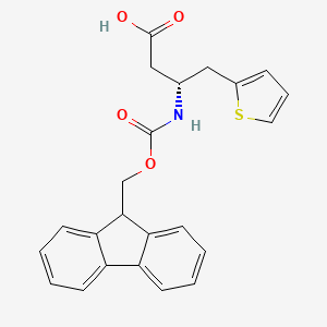 molecular formula C23H21NO4S B1336537 (R)-3-((((9H-芴-9-基)甲氧基)羰基)氨基)-4-(噻吩-2-基)丁酸 CAS No. 269726-90-1