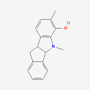 molecular formula C17H17NO B13365378 5,7-Dimethyl-4b,5,9b,10-tetrahydroindeno[1,2-b]indol-6-ol 