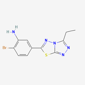 2-Bromo-5-(3-ethyl[1,2,4]triazolo[3,4-b][1,3,4]thiadiazol-6-yl)aniline