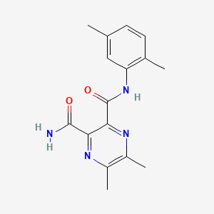 molecular formula C16H18N4O2 B13365398 N~2~-(2,5-dimethylphenyl)-5,6-dimethyl-2,3-pyrazinedicarboxamide 