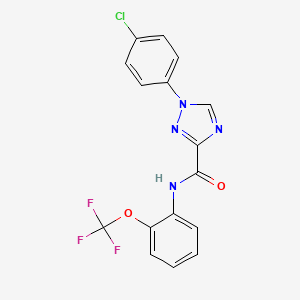 1-(4-chlorophenyl)-N-[2-(trifluoromethoxy)phenyl]-1H-1,2,4-triazole-3-carboxamide