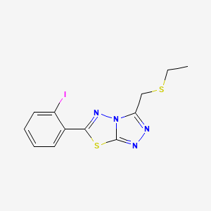 3-[(Ethylsulfanyl)methyl]-6-(2-iodophenyl)[1,2,4]triazolo[3,4-b][1,3,4]thiadiazole