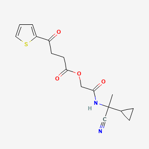 molecular formula C16H18N2O4S B13365445 [(1-Cyano-1-cyclopropylethyl)carbamoyl]methyl 4-oxo-4-(thiophen-2-yl)butanoate 