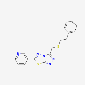 6-(6-Methylpyridin-3-yl)-3-{[(2-phenylethyl)sulfanyl]methyl}[1,2,4]triazolo[3,4-b][1,3,4]thiadiazole