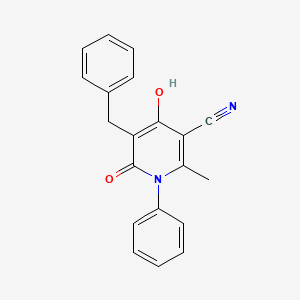 5-Benzyl-4-hydroxy-2-methyl-6-oxo-1-phenyl-1,6-dihydro-3-pyridinecarbonitrile