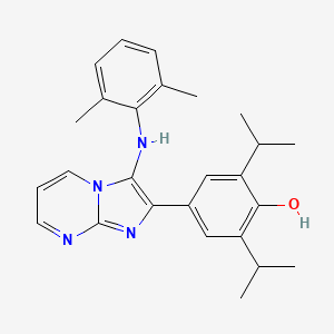 4-[3-(2,6-Dimethylanilino)imidazo[1,2-a]pyrimidin-2-yl]-2,6-diisopropylphenol