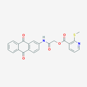 [(9,10-Dioxo-9,10-dihydroanthracen-2-yl)carbamoyl]methyl 2-(methylsulfanyl)pyridine-3-carboxylate