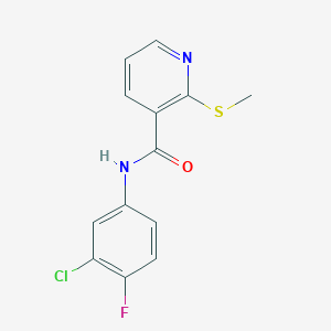 N-(3-Chloro-4-fluorophenyl)-2-(methylthio)nicotinamide