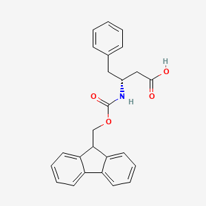 molecular formula C25H23NO4 B1336555 (R)-3-((((9H-芴-9-基)甲氧基)羰基)氨基)-4-苯基丁酸 CAS No. 209252-16-4